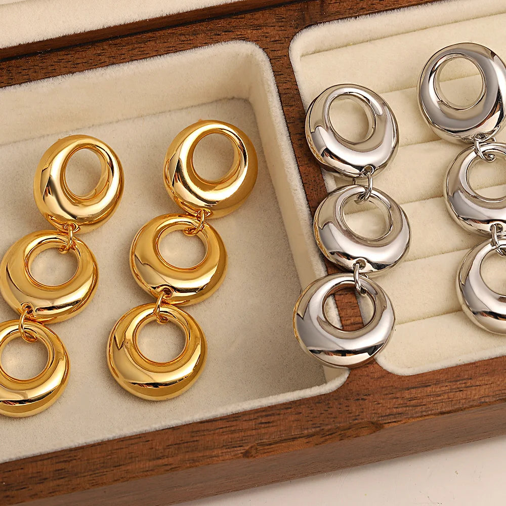 Circle Drop Earrings