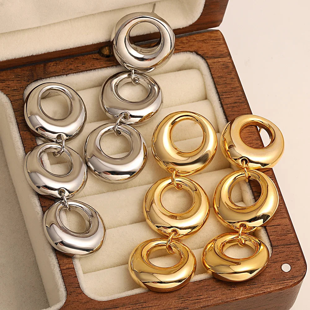 Circle Drop Earrings