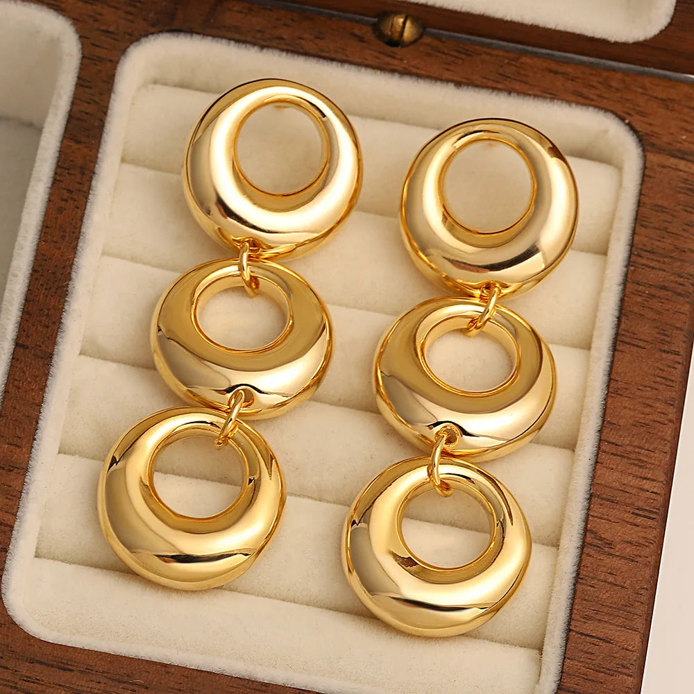 Circle Drop Earrings