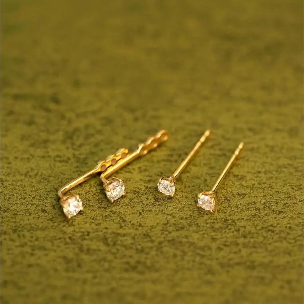 Rhinestone Stud Earrings