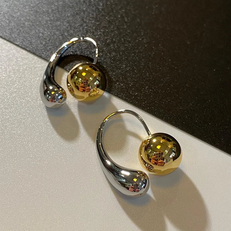 Smooth Ball Metal Earrings