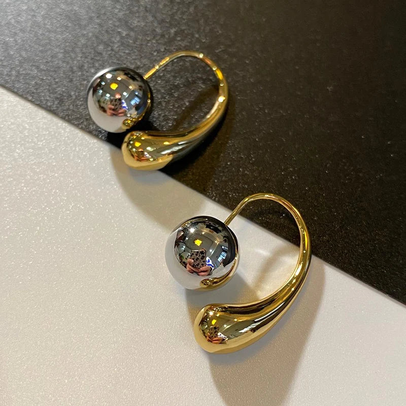 Smooth Ball Metal Earrings