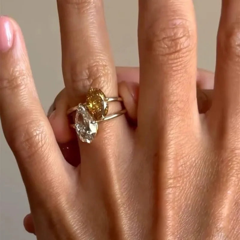 Teardrop Glass Ring