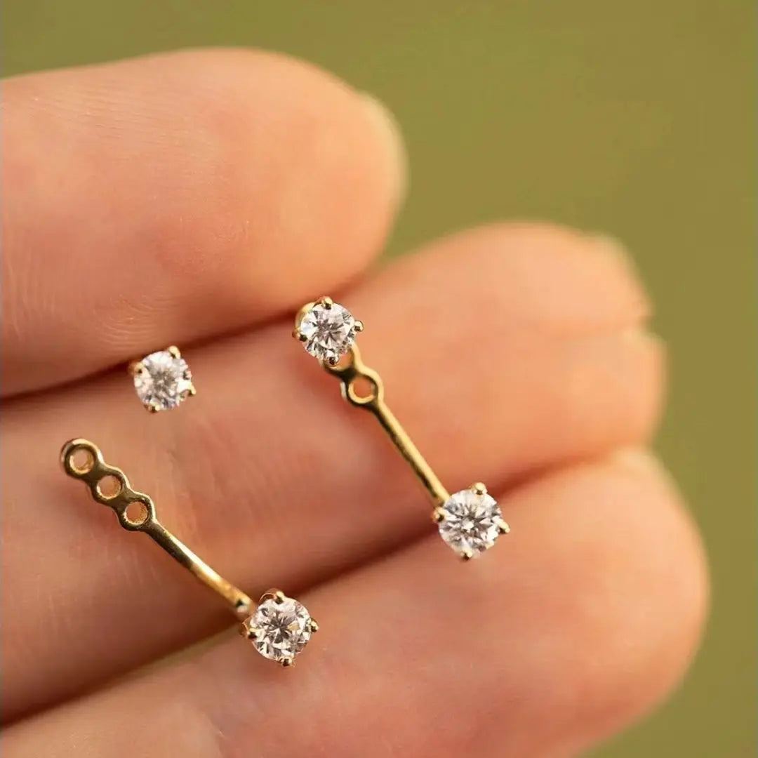 Rhinestone Stud Earrings