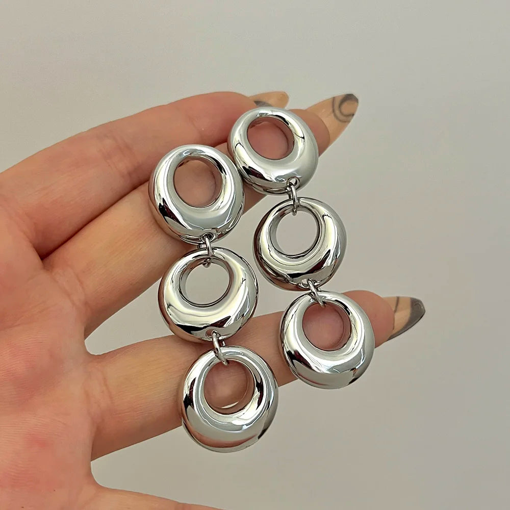 Circle Drop Earrings