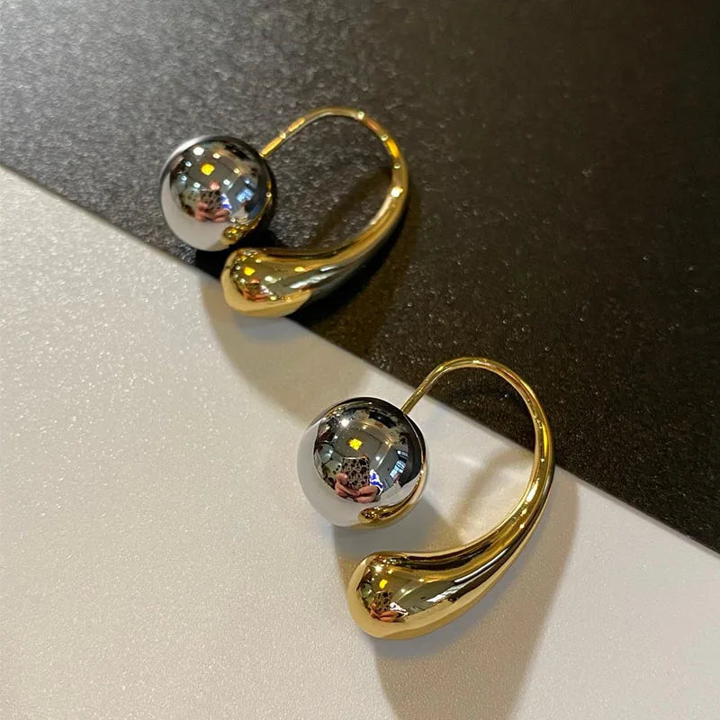 Smooth Ball Metal Earrings