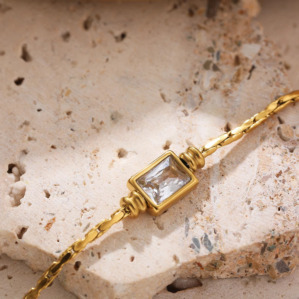 Vintage Square Crystal Bracelet