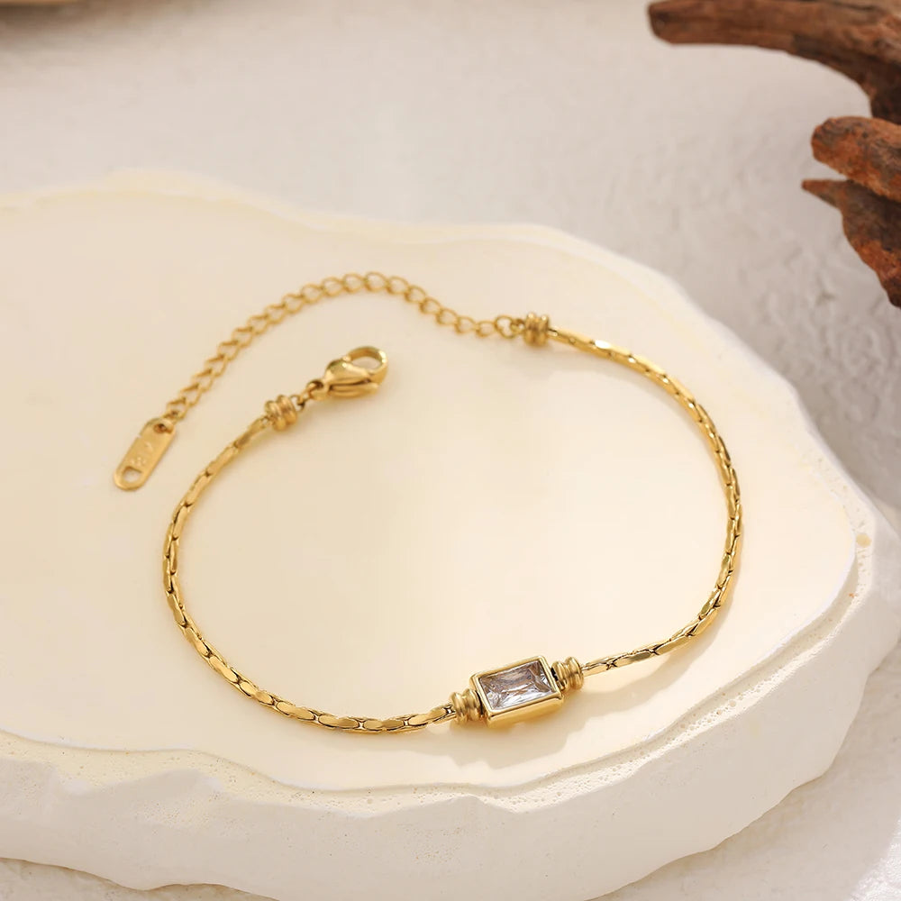 Vintage Square Crystal Bracelet