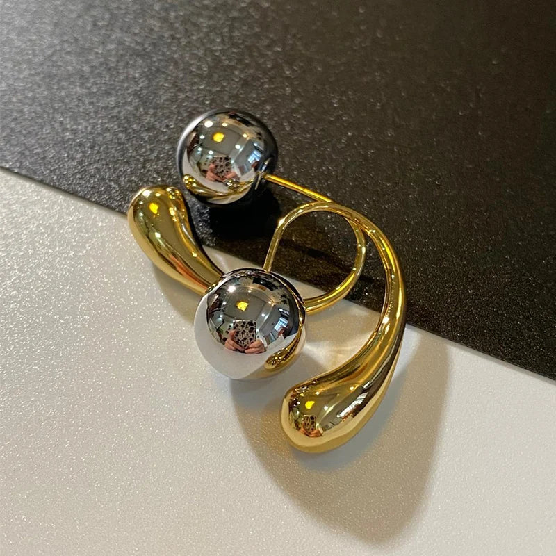 Smooth Ball Metal Earrings