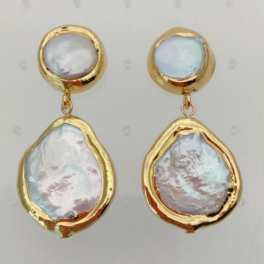Natural Pearl Stud Earrings