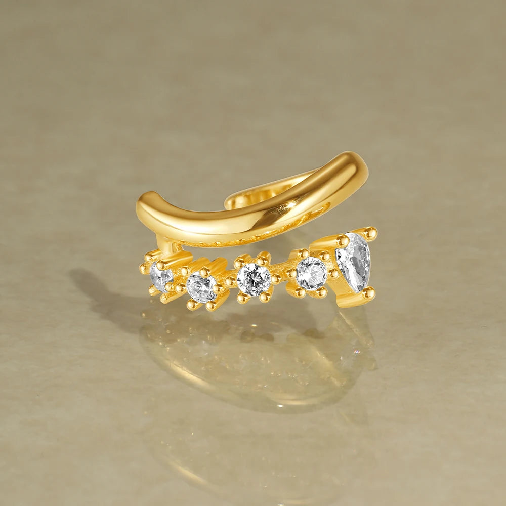 Zircon Double-Layer Ear Cuff