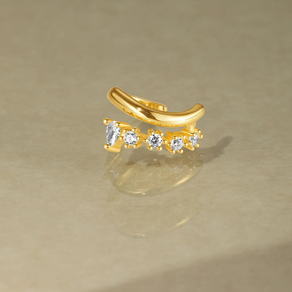 Zircon Double-Layer Ear Cuff