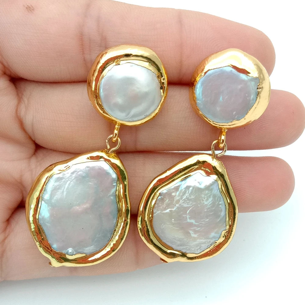 Natural Pearl Stud Earrings