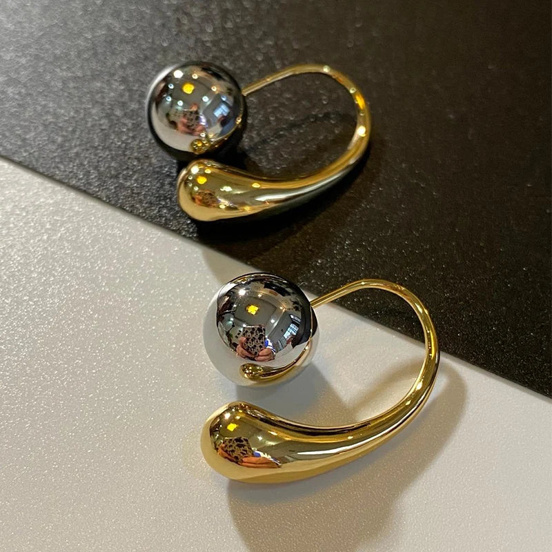 Smooth Ball Metal Earrings