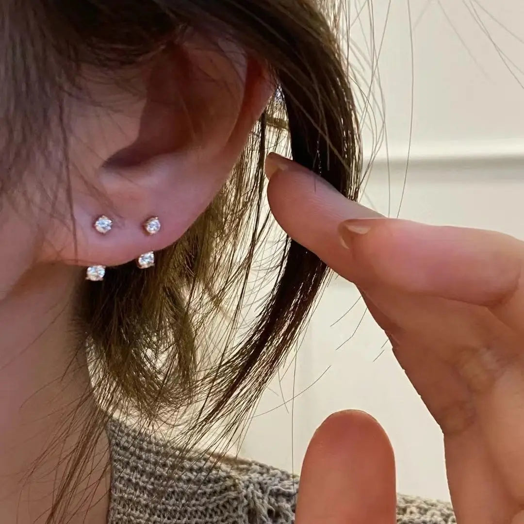 Rhinestone Stud Earrings