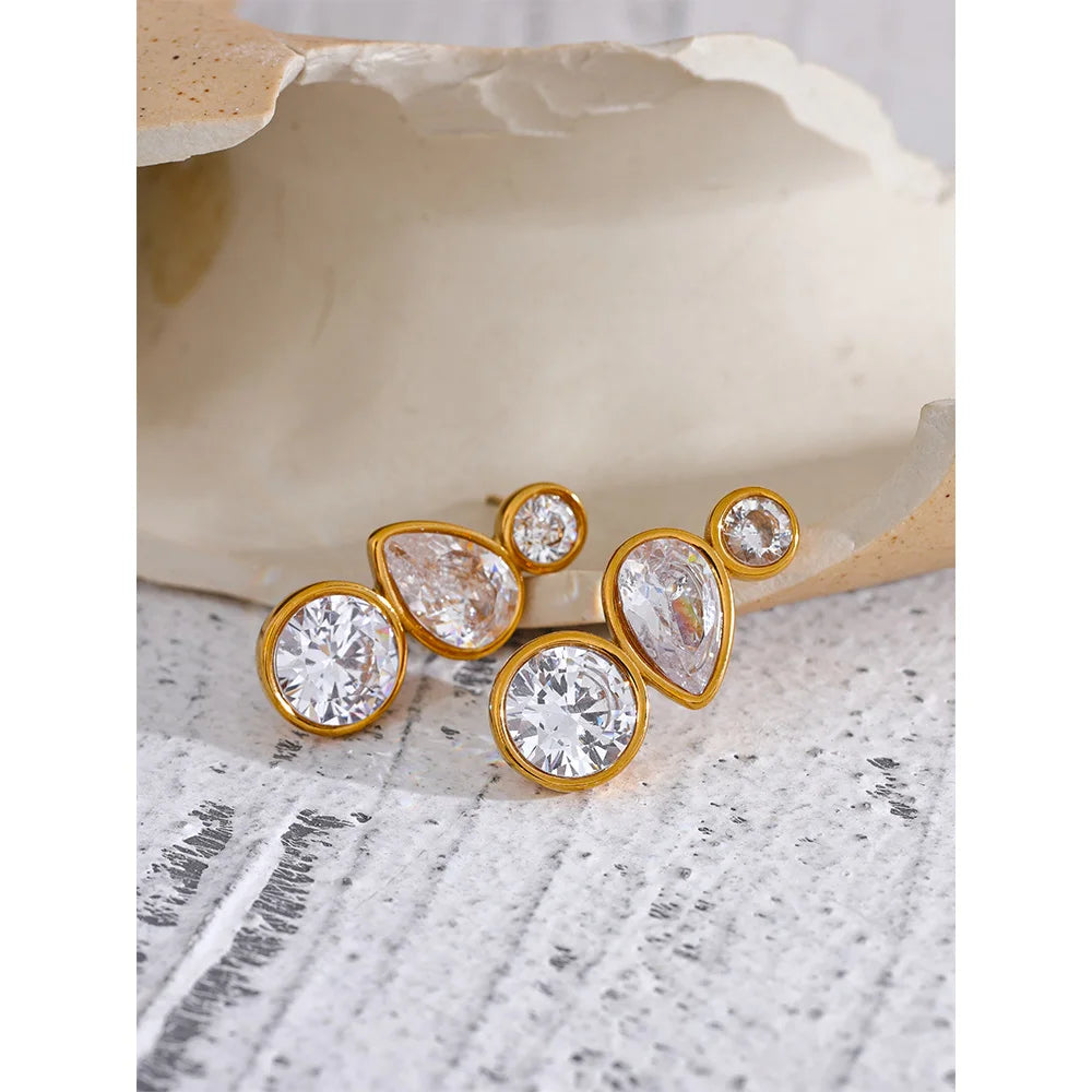 Gold-Plated Tear Earrings