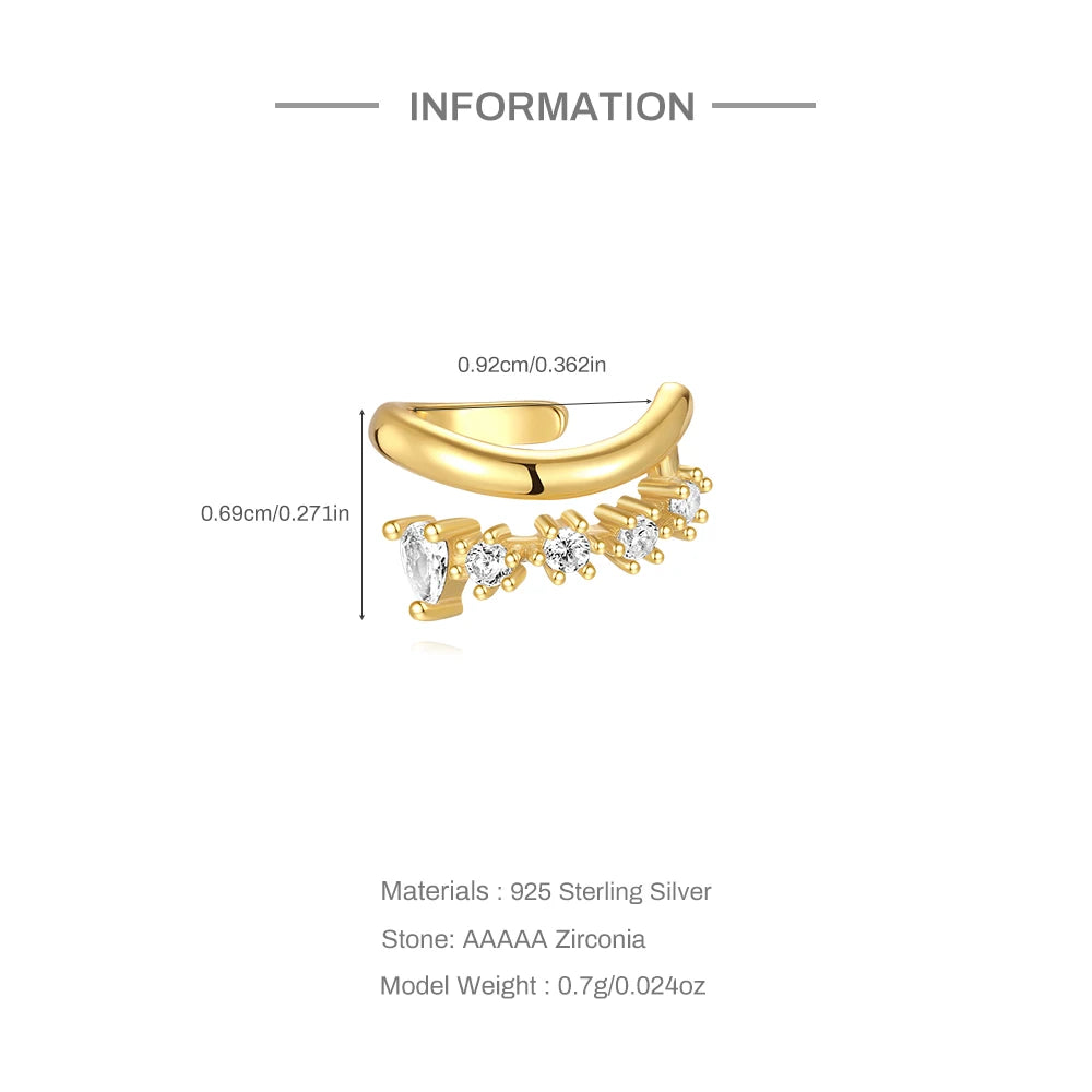 Zircon Double-Layer Ear Cuff