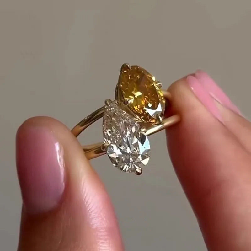 Teardrop Glass Ring