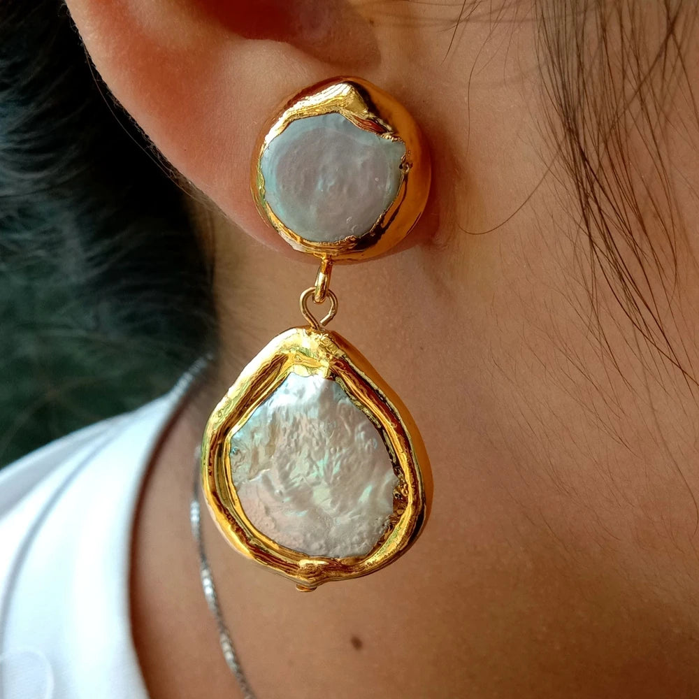 Natural Pearl Stud Earrings