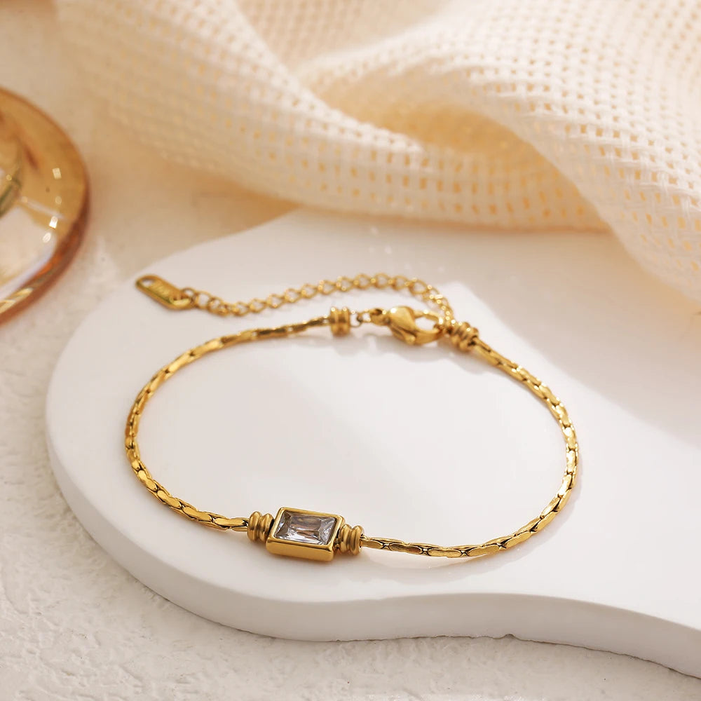 Vintage Square Crystal Bracelet