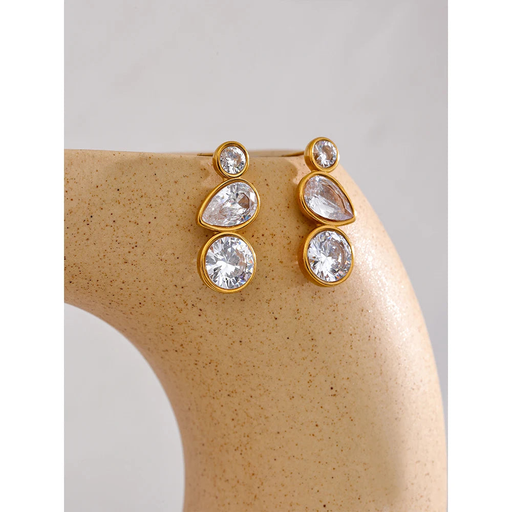 Gold-Plated Tear Earrings