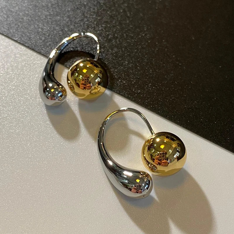 Smooth Ball Metal Earrings