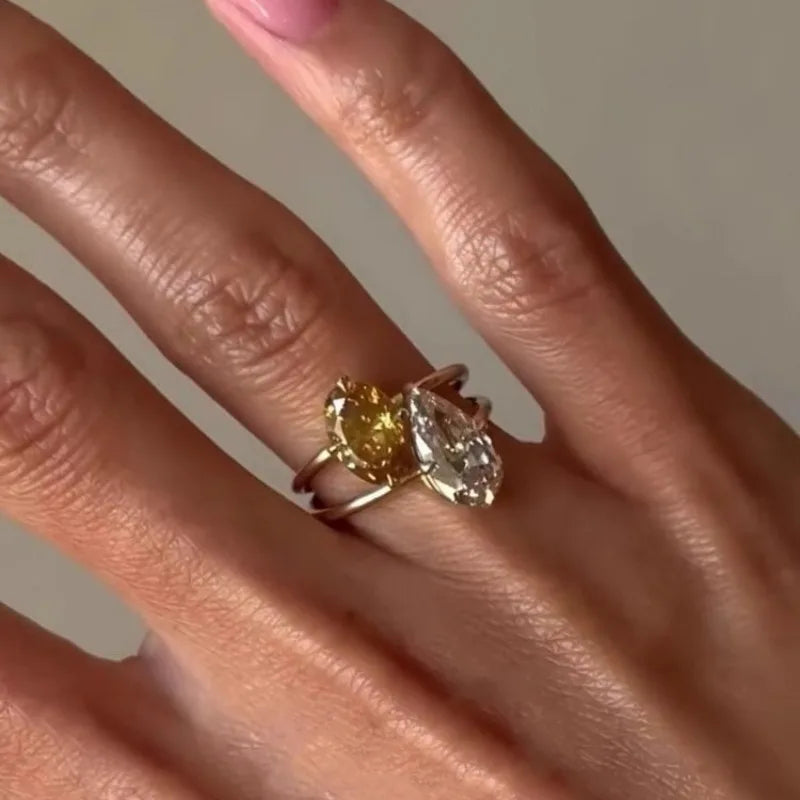 Teardrop Glass Ring