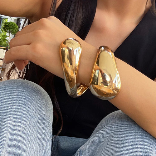 Chunky Waterdrop Cuff Bracelet